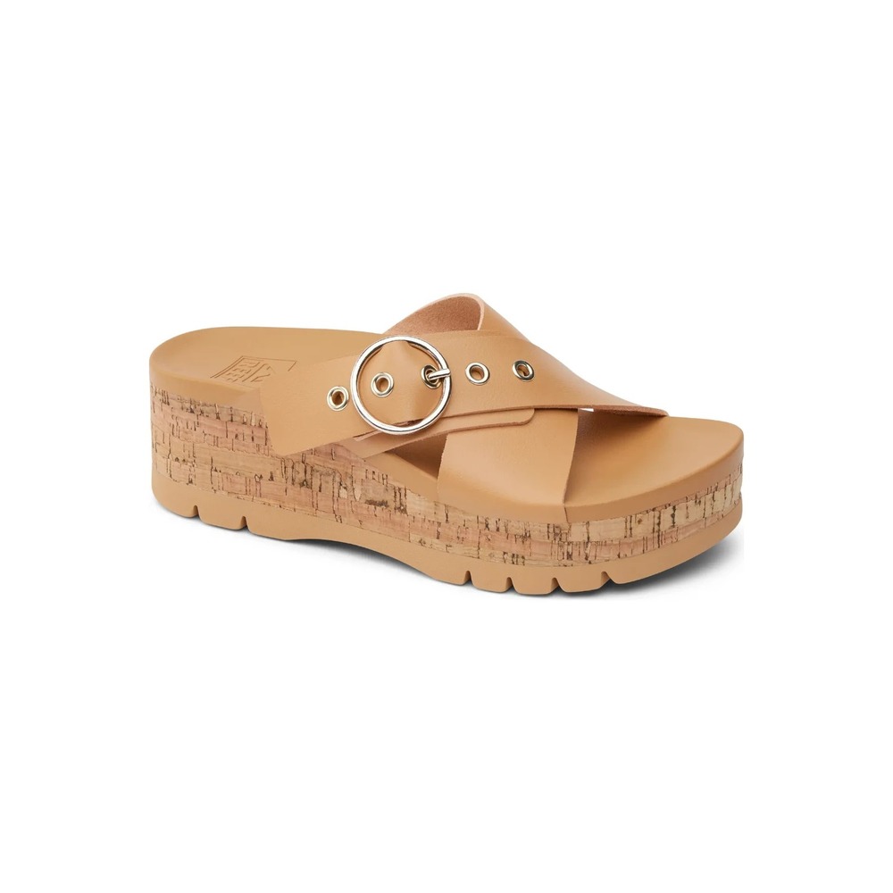 REEF Vista Higher Gia Platfrom Sandals Womens 11 Natural Cork